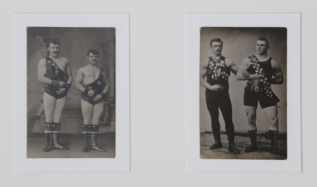 Wrestling Duos Diptych Black and White | Unknown Artist,{{product.type}}