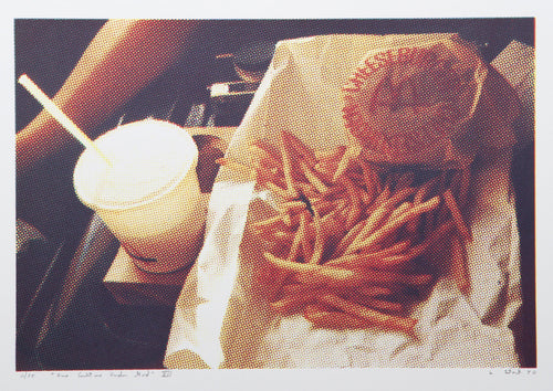 XII - Cheeseburger and Fries from One Culture Under God Screenprint | Larry Stark,{{product.type}}