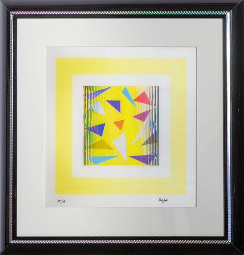 Yellow Abstraction Screenprint | Yaacov Agam,{{product.type}}