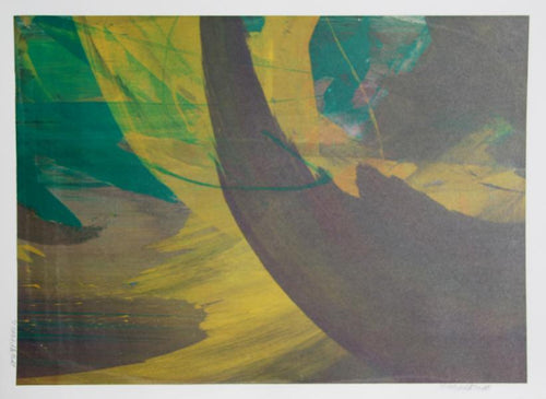 Yellow and Brown Abstract Mixed Media | Larry Middlestadt,{{product.type}}