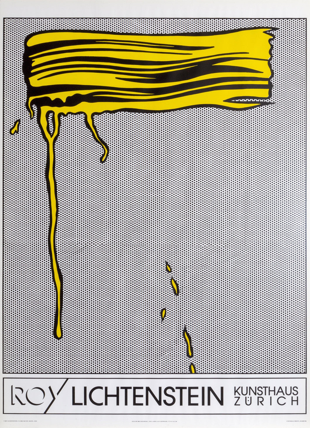 Yellow Brushstroke Poster | Roy Lichtenstein,{{product.type}}