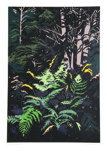 Yellow Ferns Screenprint | Jon Carsman,{{product.type}}