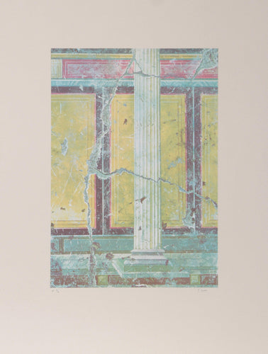 Yellow Fragment With Column II Lithograph | Peter Saari,{{product.type}}