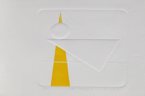 Yellow Landscape VI Etching | Yigal Zemer,{{product.type}}