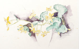 Yellow Lilies Watercolor | Carl Bergman,{{product.type}}