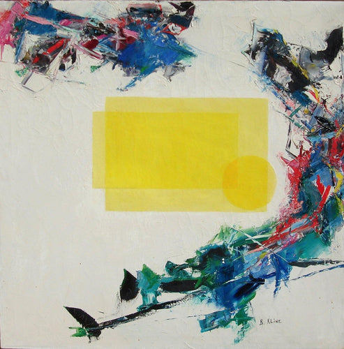 Yellow Rectangle Oil | Unknown Artist,{{product.type}}