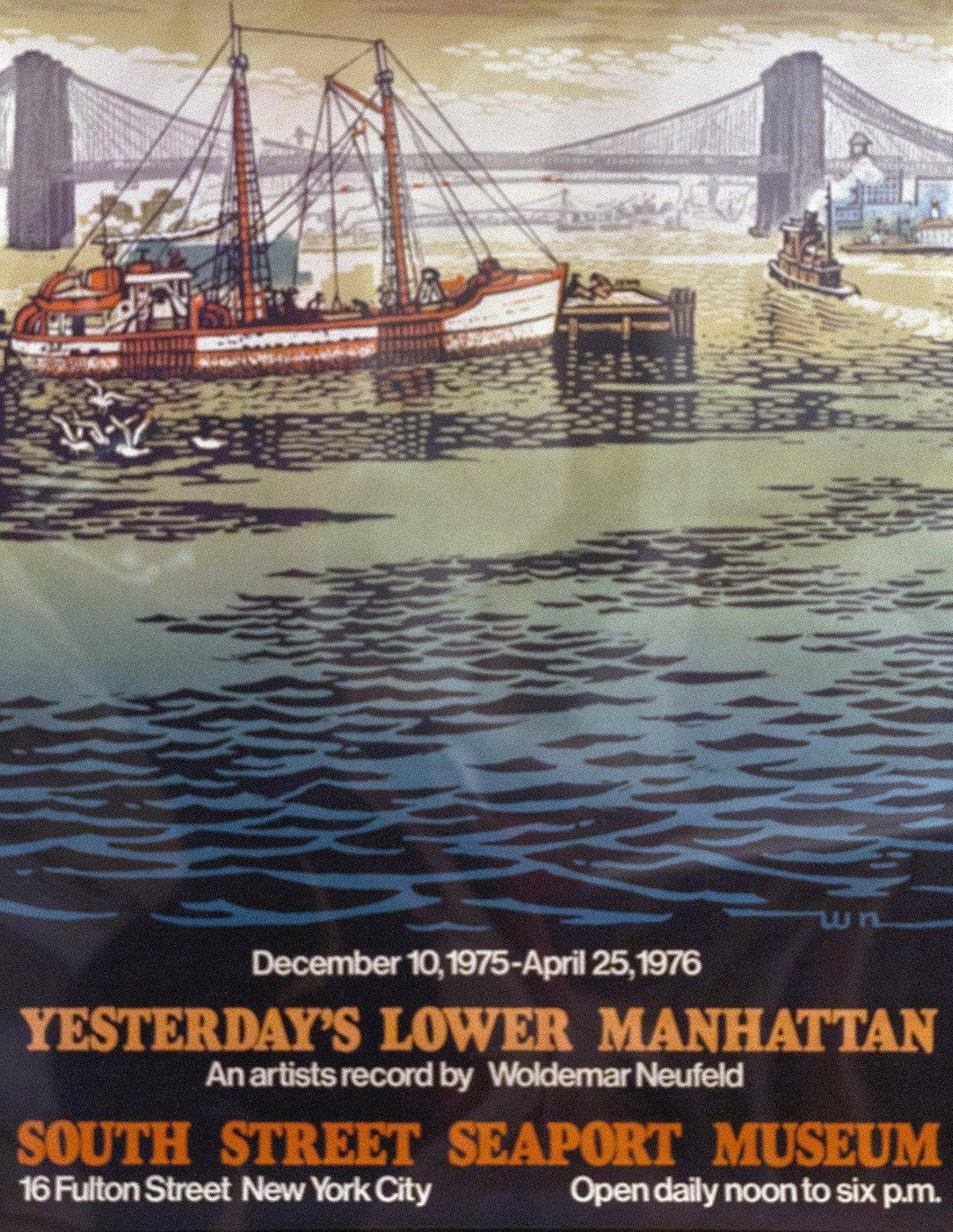 Yesterday's Lower Manhattan - South Street Seaport Museum Poster | Woldemar Neufeld,{{product.type}}