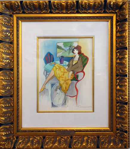 Yesterday's Memory Watercolor | Itzchak Tarkay,{{product.type}}