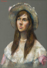 Young Woman in Floral Dress Pastel | Thomas Strickland,{{product.type}}