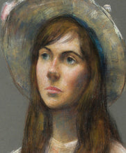 Young Woman in Floral Dress Pastel | Thomas Strickland,{{product.type}}