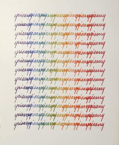 Yrisarry (Rainbow Signature) Lithograph | Mario Yrisarry,{{product.type}}
