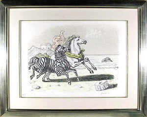 Zebra e Cavvallo Lithograph | Giorgio de Chirico,{{product.type}}