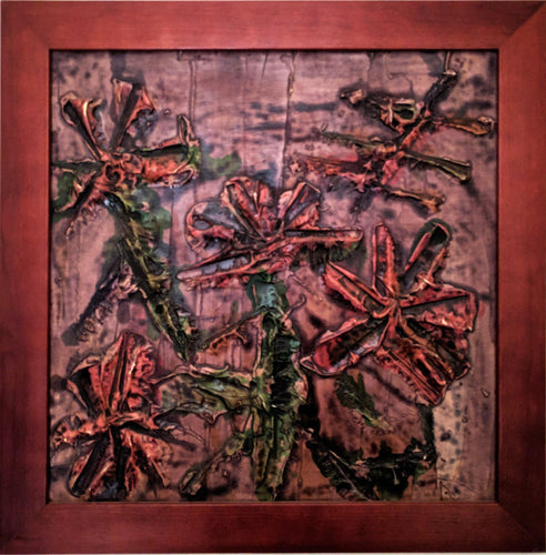 Zinnias Acrylic | T.Z. Kline,{{product.type}}